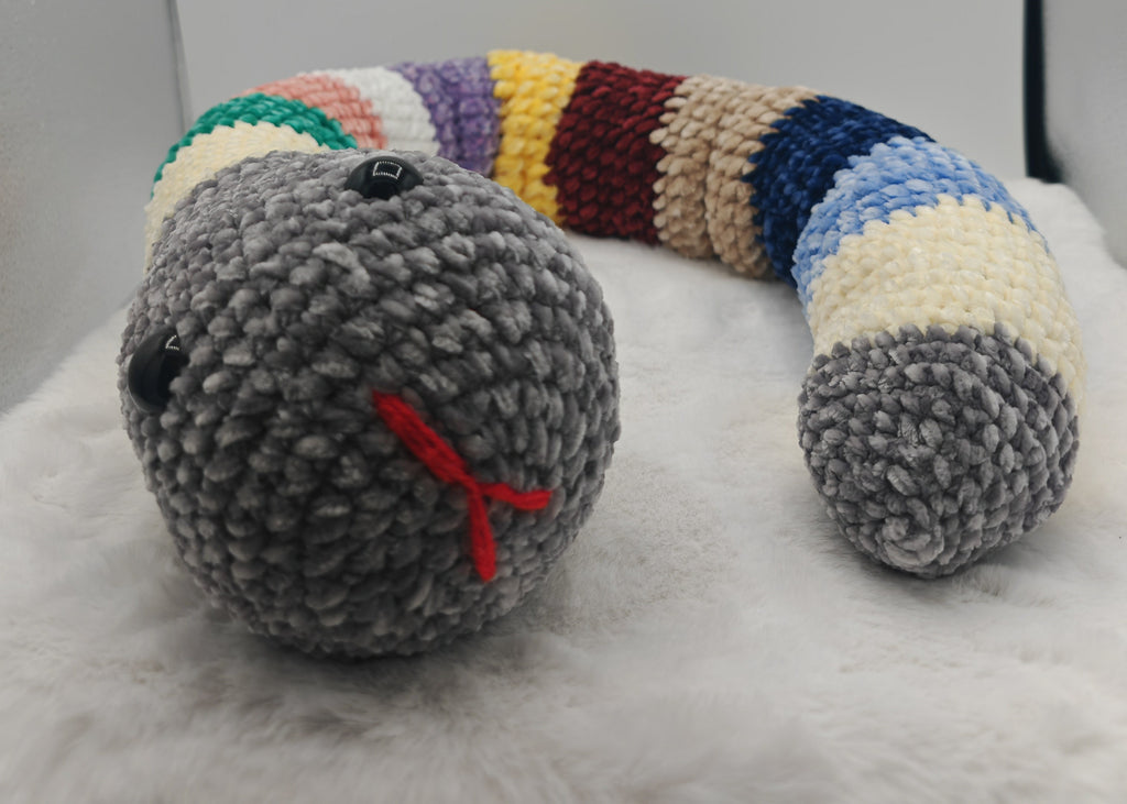 Gehäkelte Amigurumi Schlange | Handgemachtes Kuschelspielzeug & Geschenkidee