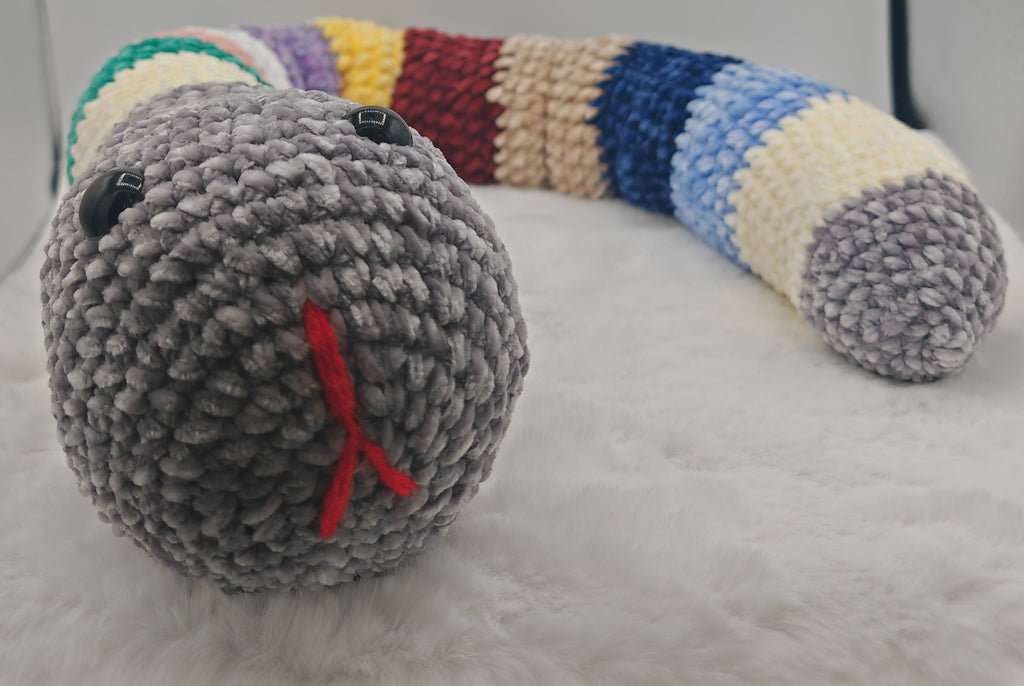 Gehäkelte Amigurumi Schlange | Handgemachtes Kuschelspielzeug & Geschenkidee