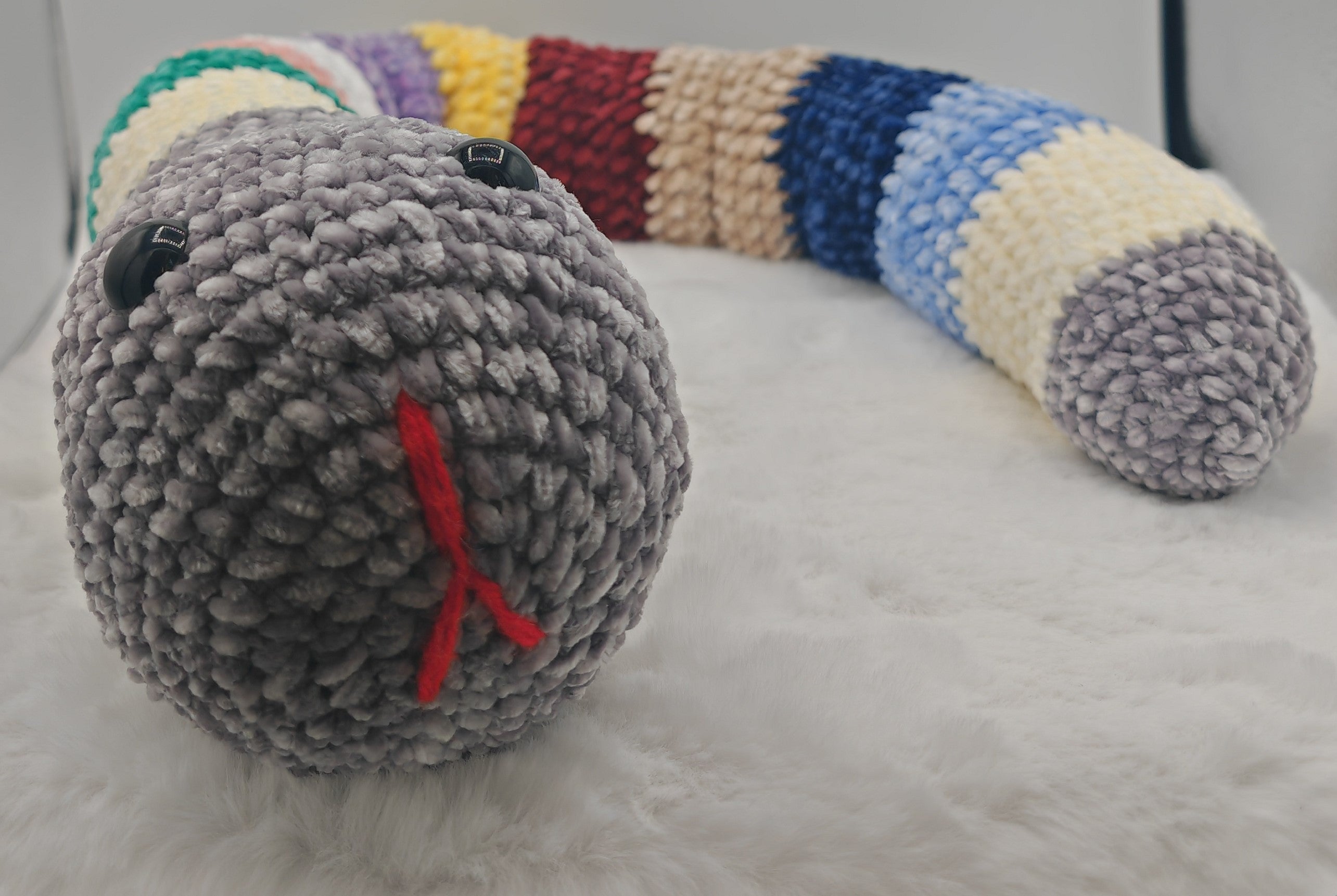 Gehäkelte Amigurumi Schlange | Handgemachtes Kuschelspielzeug & Geschenkidee