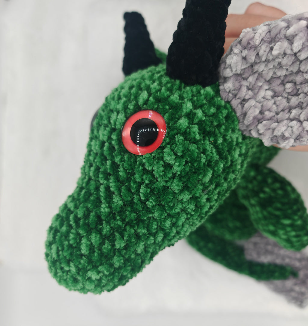 Amigurumi Drache gehäkelt | Weiches Stofftier & Deko | Perfektes Geschenk