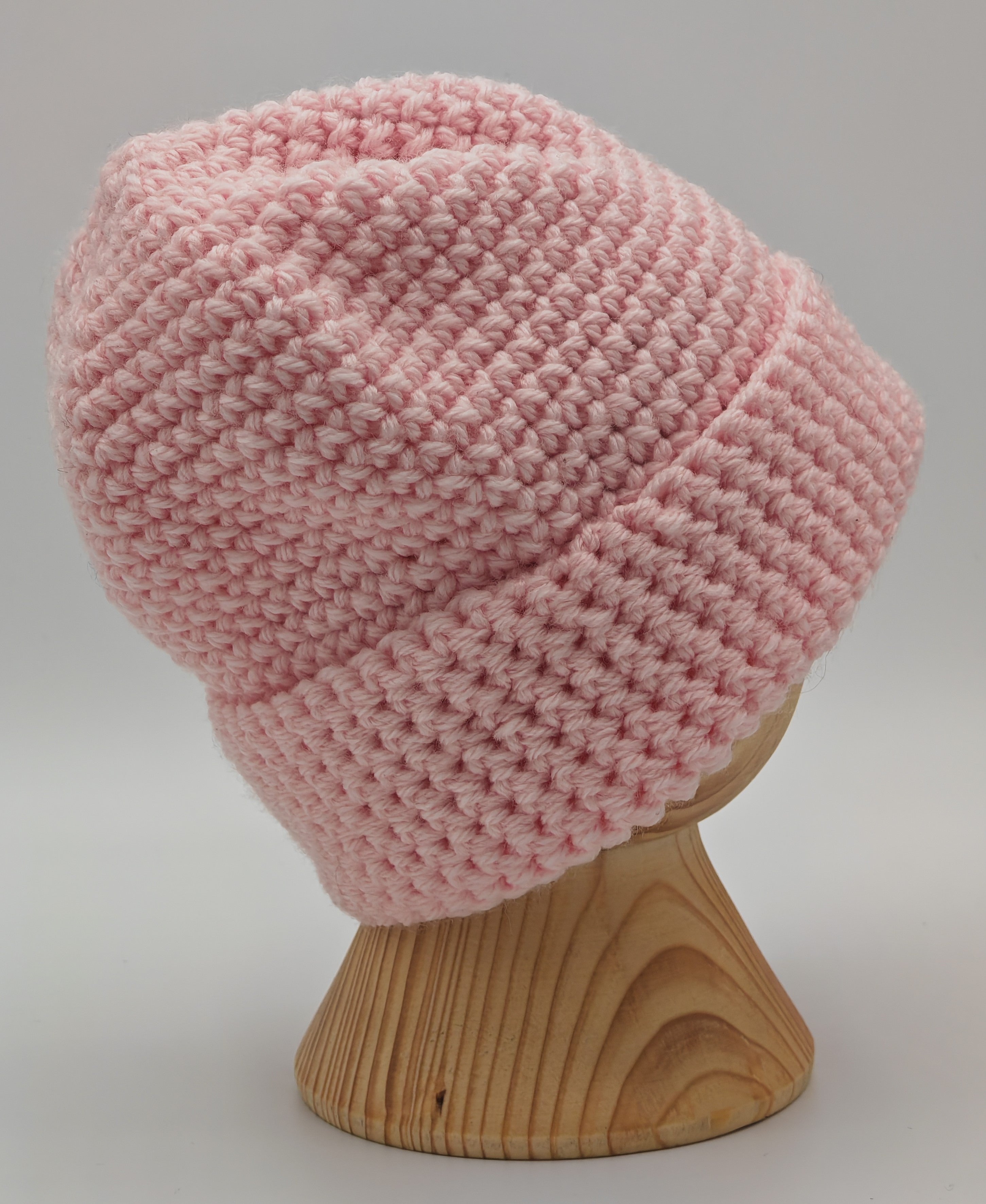 Handgehäkelte Frühchenmütze in Rosa – Weiche Mütze für Frühgeborene & Neugeborene