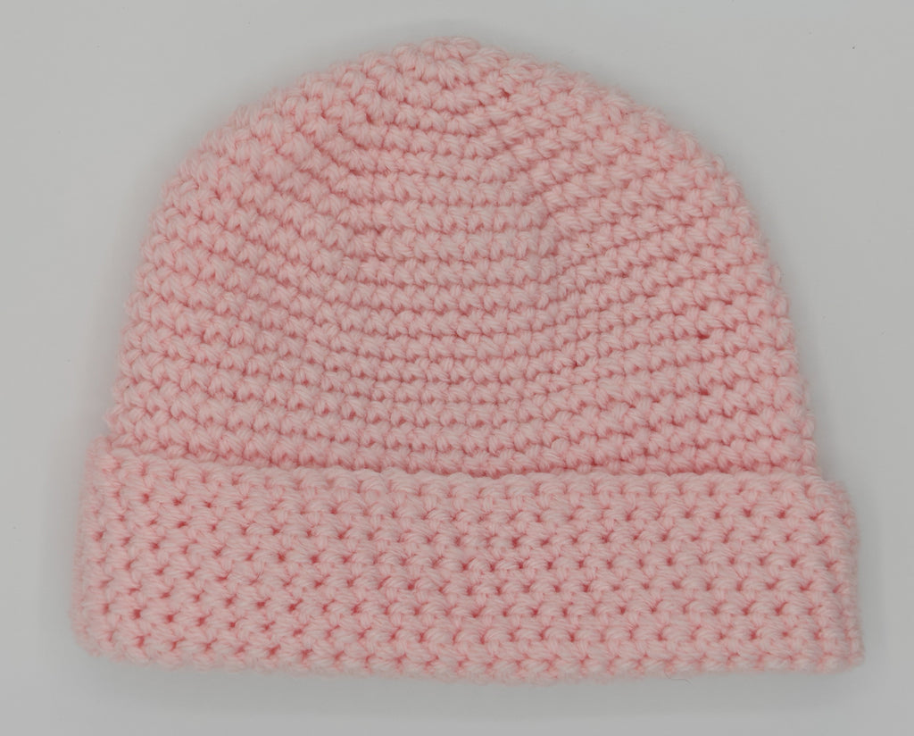 Handgehäkelte Frühchenmütze in Rosa – Weiche Mütze für Frühgeborene & Neugeborene