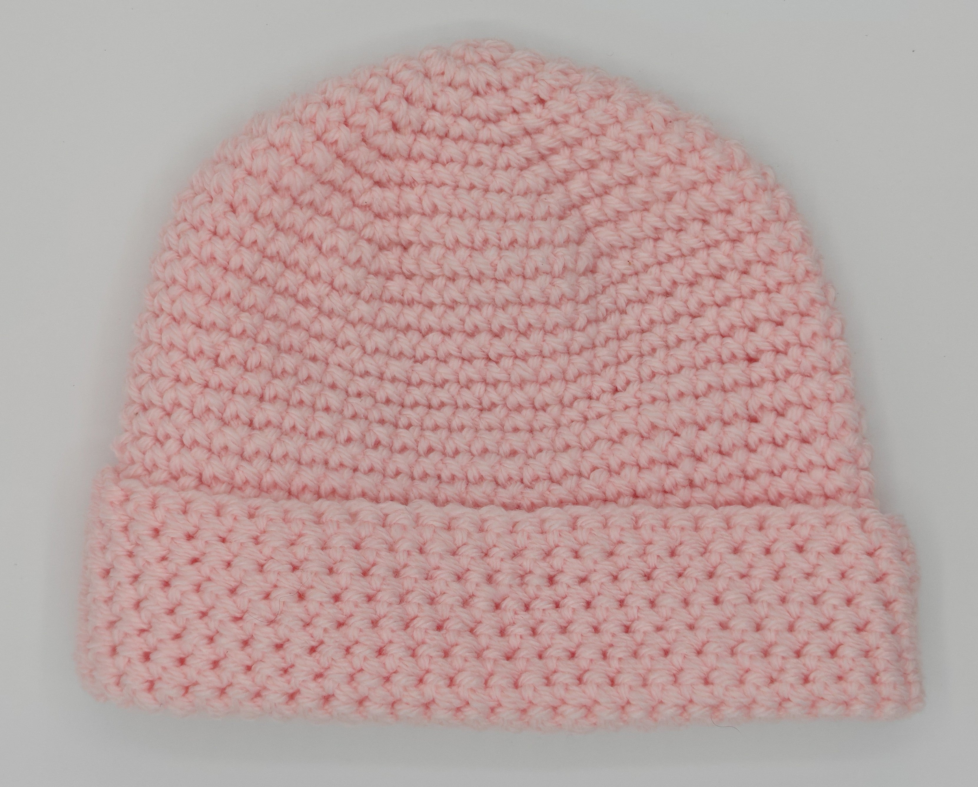 Handgehäkelte Frühchenmütze in Rosa – Weiche Mütze für Frühgeborene & Neugeborene