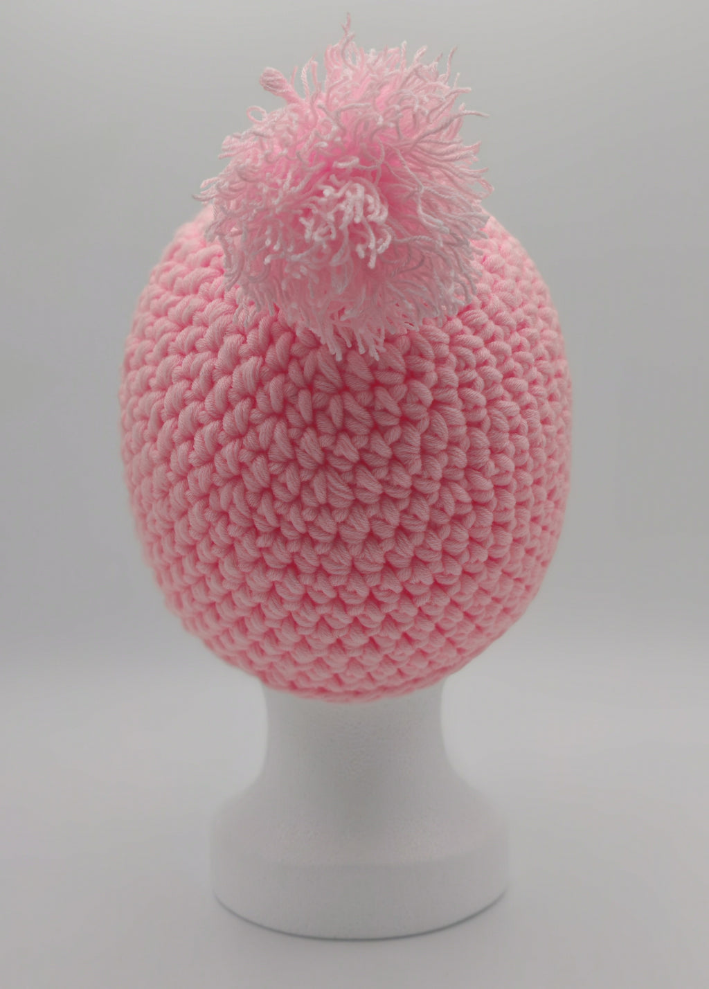 Gehäkeltes Baby- & Kinderset | Mütze mit Bommel & Schal | Rosa | Handgemacht