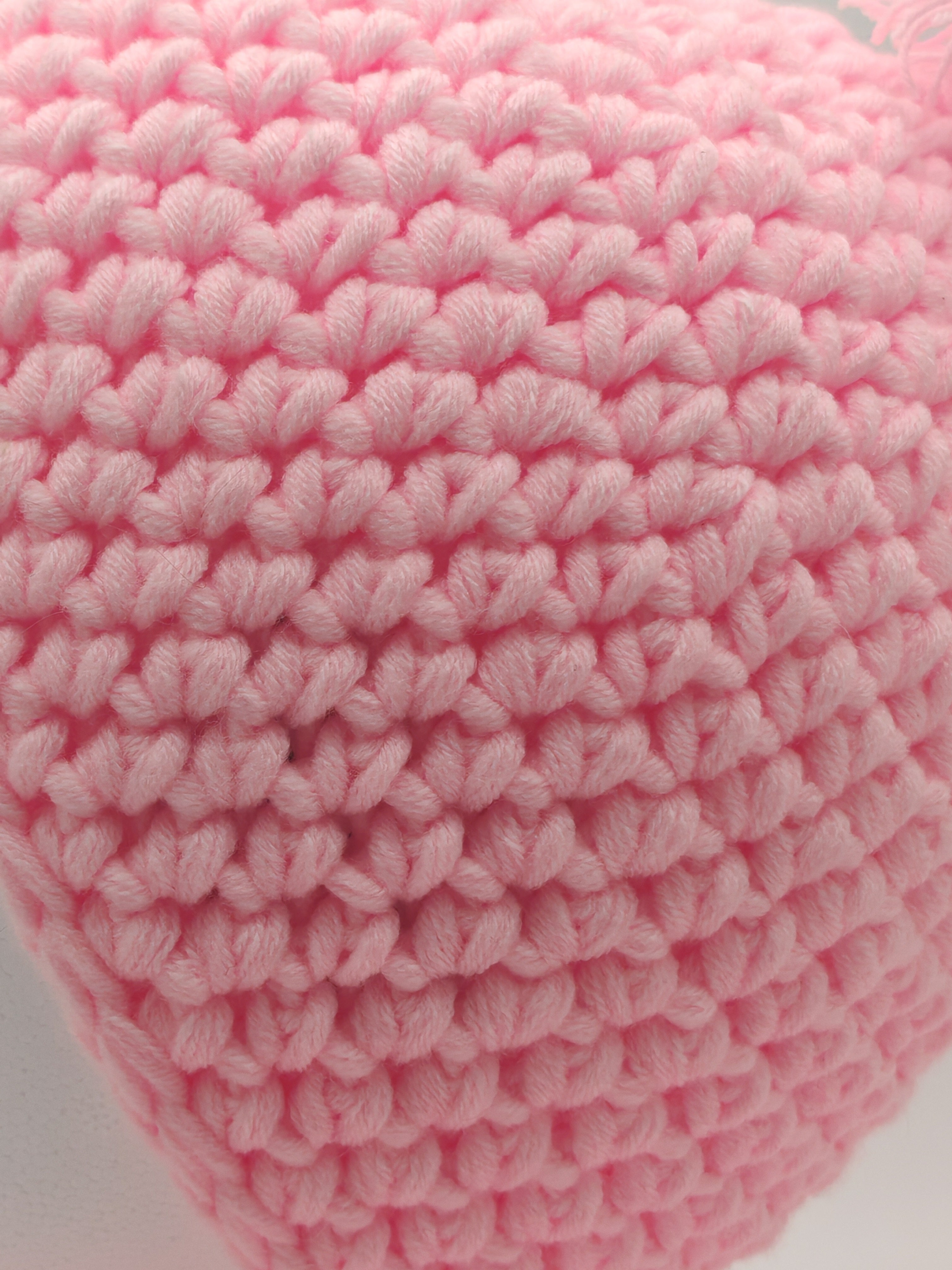 Gehäkeltes Baby- & Kinderset | Mütze mit Bommel & Schal | Rosa | Handgemacht