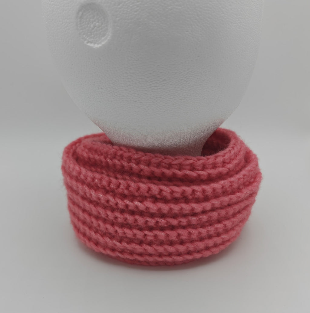 Handgehäkelter Kinderschal Rosa | Warmer Winterschal für Mädchen | Chunky Schal aus Handarbeit