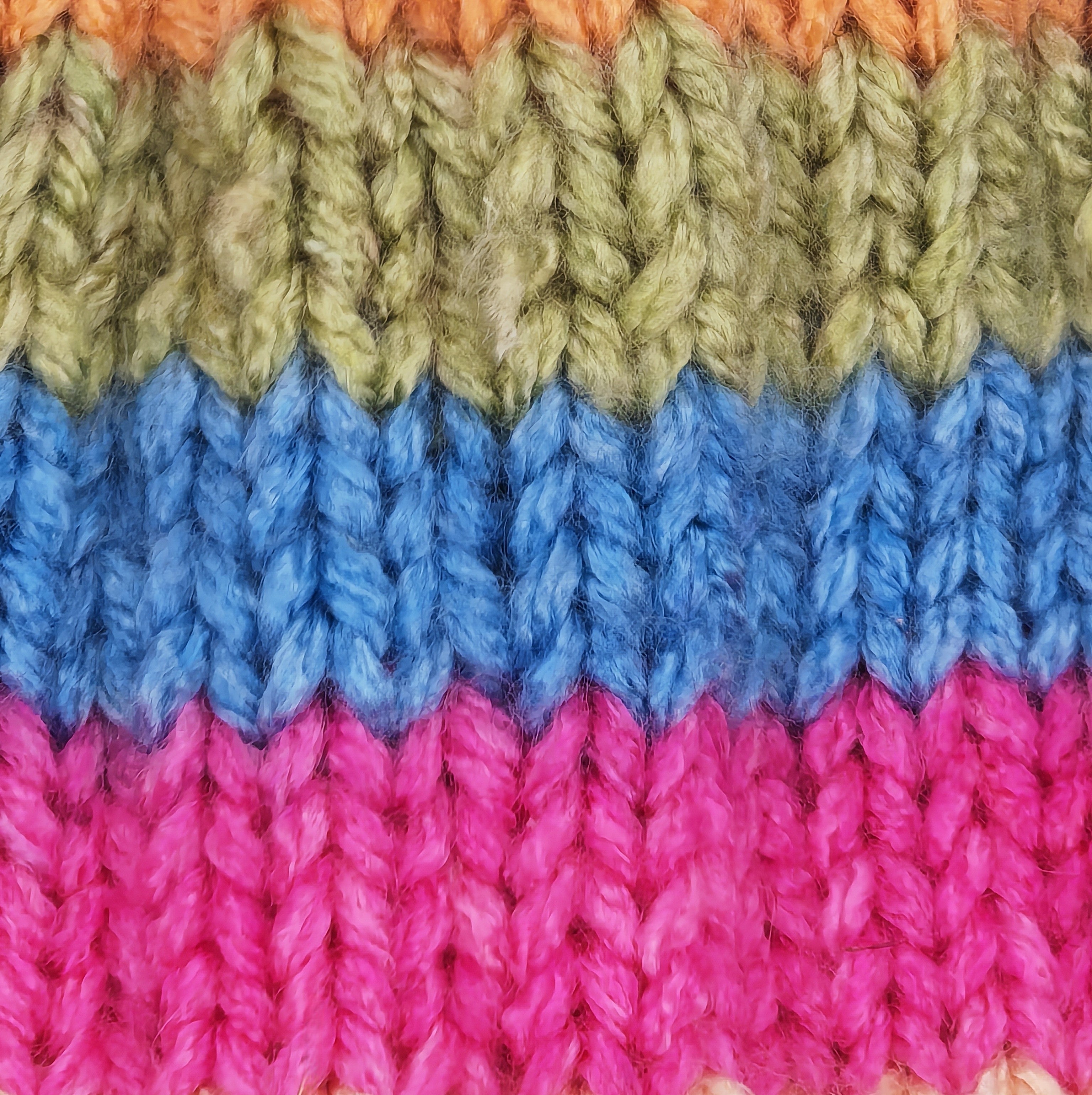 Bunte handgestrickte Kindermütze | Warme Beanie für Kinder