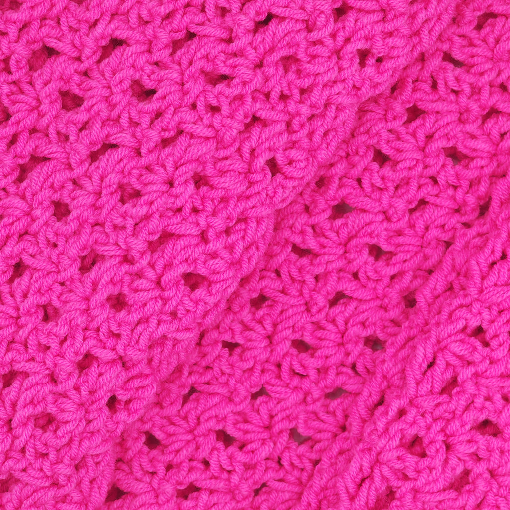 Gehäkeltes Dreieckstuch Pink – Handgemachtes Schultertuch Damen – Boho Häkel Schal – Leichtes Sommertuch