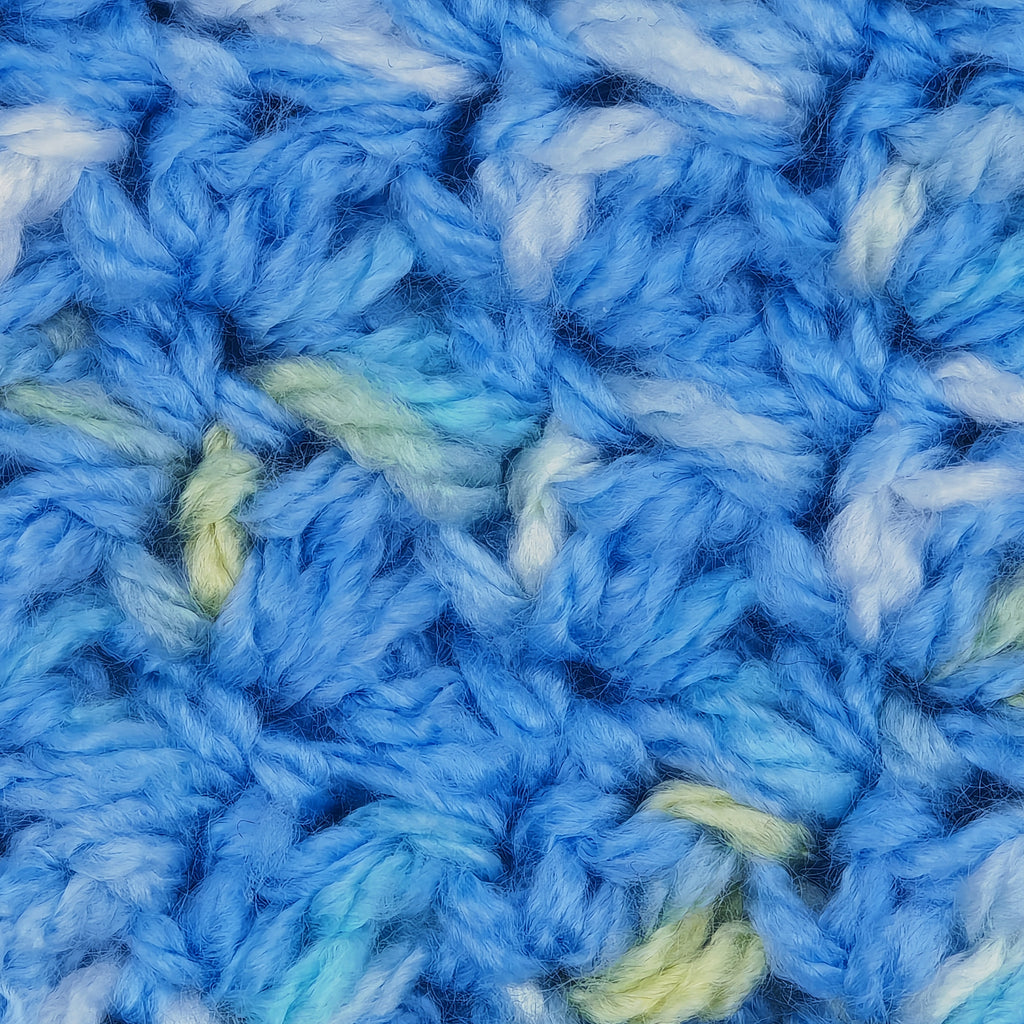 Handgehäkeltes Kissen- & Decken-Set Blau | Struktur Häkeldecke mit Kissen | Handmade Wohnaccessoire | Sofadecke Set Unikat