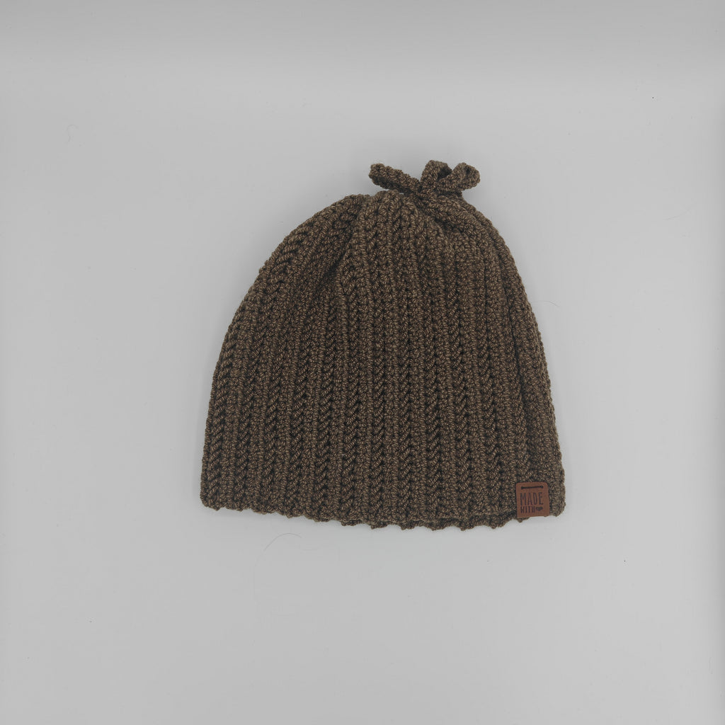 Handgehäkelte Wintermütze | wahlweise mit Bommel oder mit fester Schleife