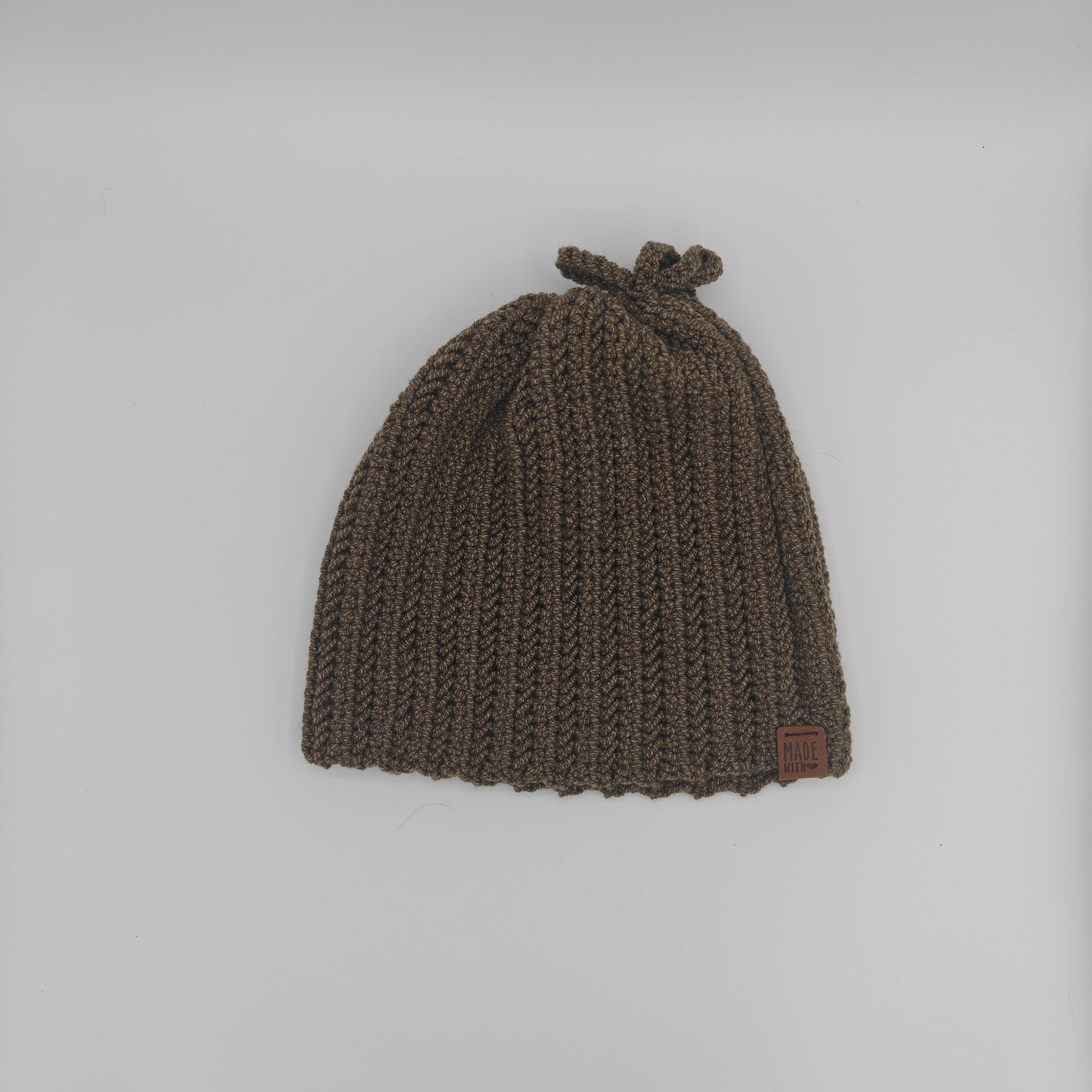 Handgehäkelte Wintermütze | wahlweise mit Bommel oder mit fester Schleife