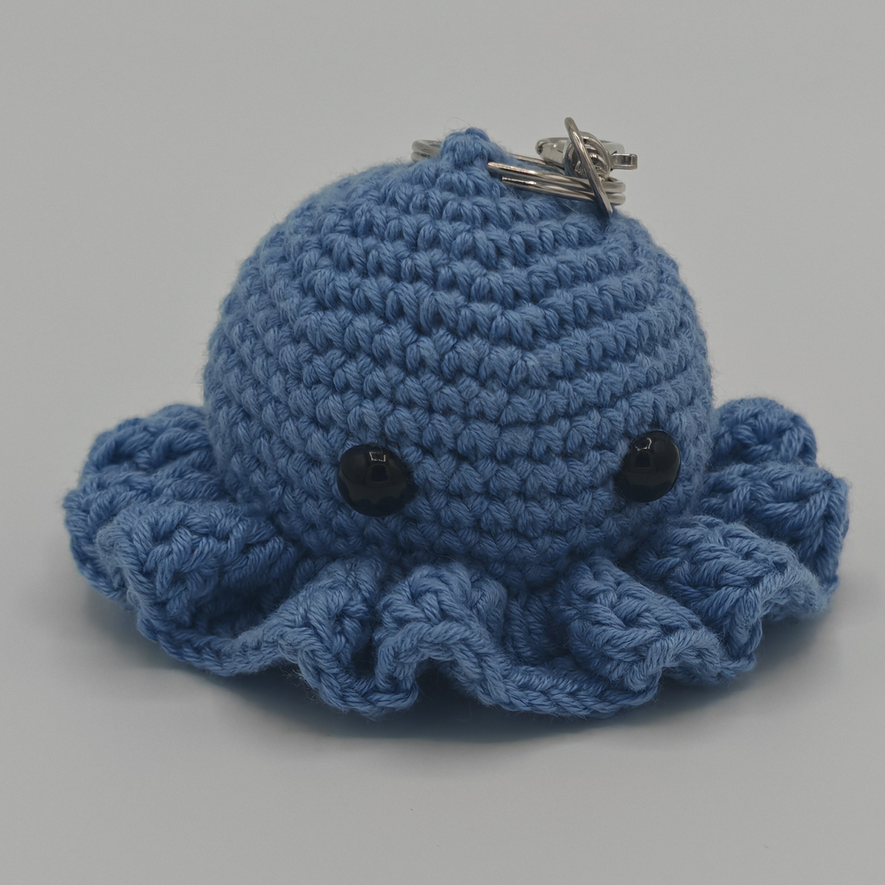 Handgehäkelter Oktopus Schlüsselanhänger – handgemachtes Amigurumi