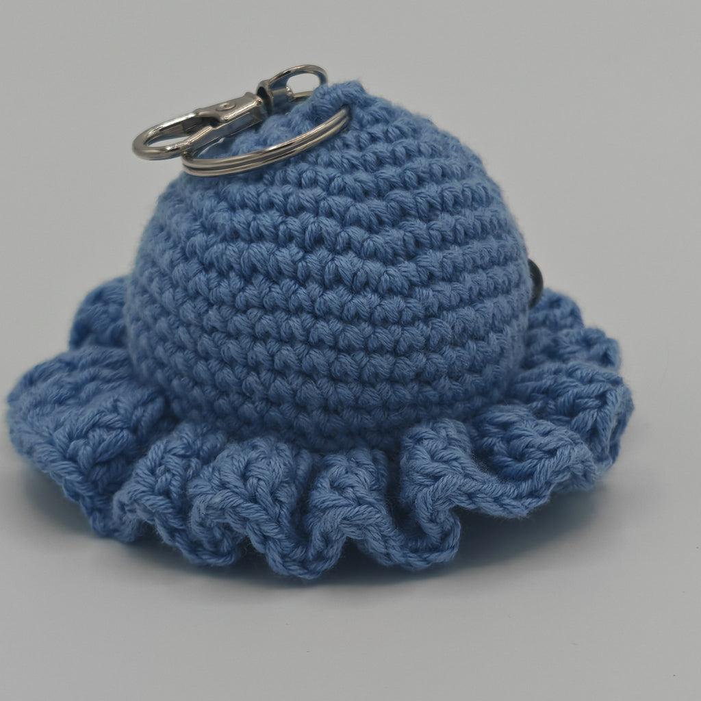 Handgehäkelter Oktopus Schlüsselanhänger – handgemachtes Amigurumi