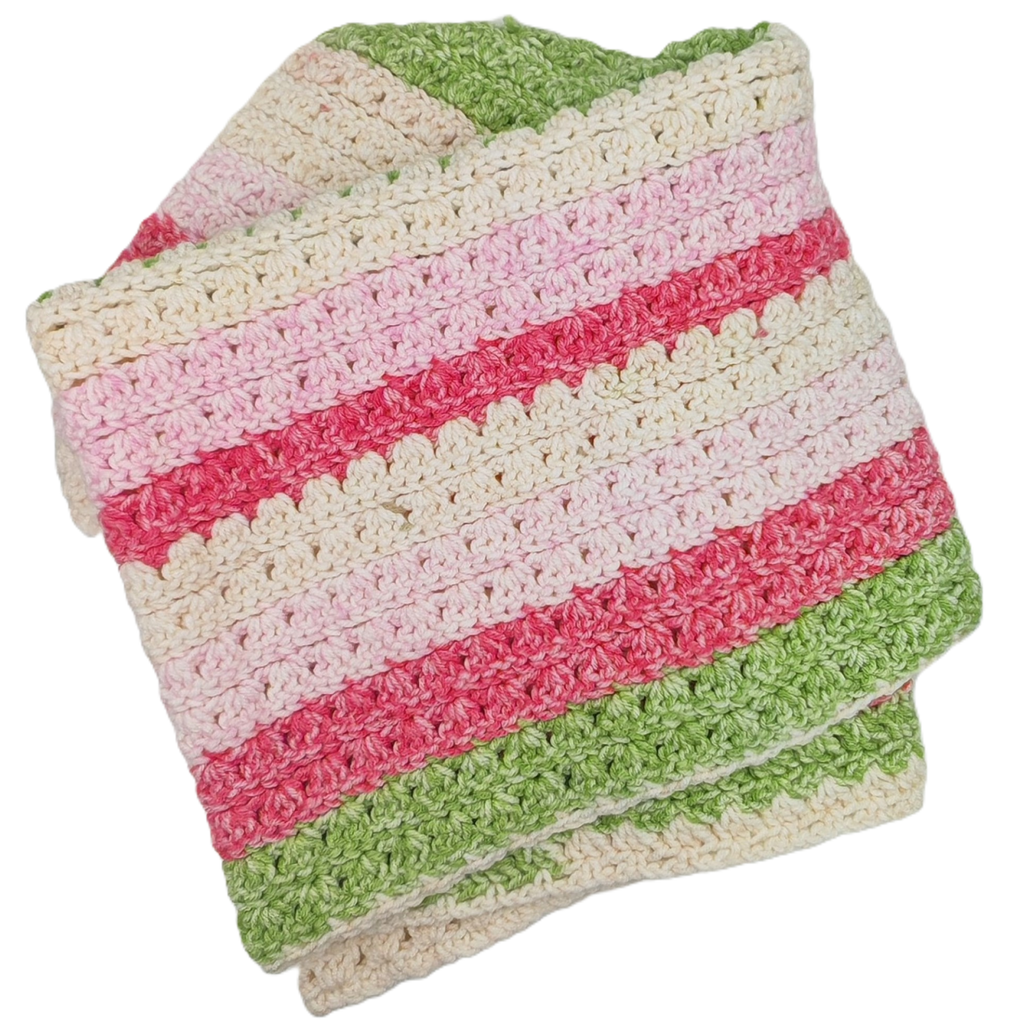 Gehäkelte gestreifte Decke | Handgemachte Kuscheldecke & Wohnaccessoire | Boho Deko