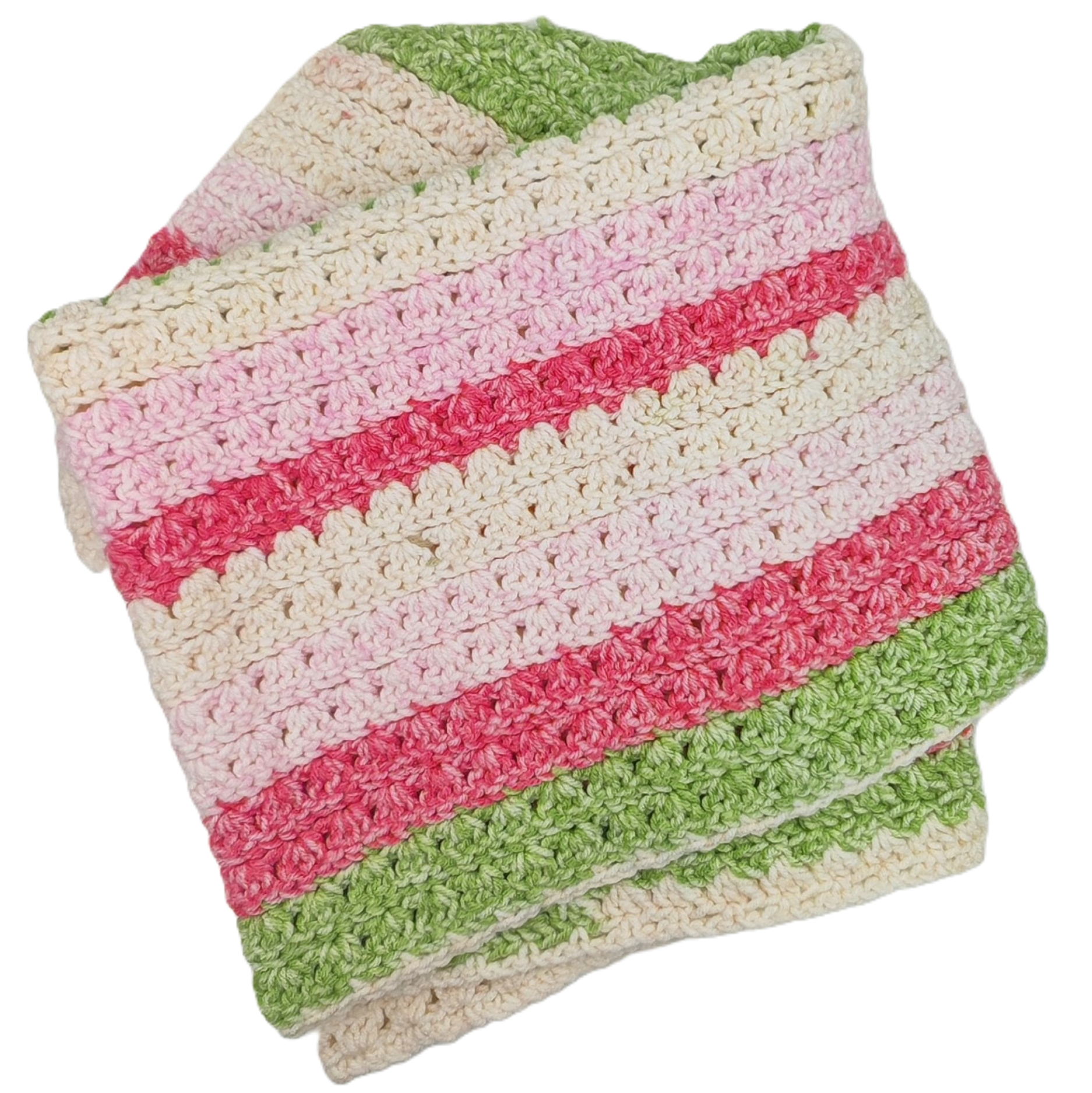 Gehäkelte gestreifte Decke | Handgemachte Kuscheldecke & Wohnaccessoire | Boho Deko