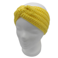 Gehäkeltes Stirnband mit Knoten – Gelb | Handgemachtes Stirnband für Damen