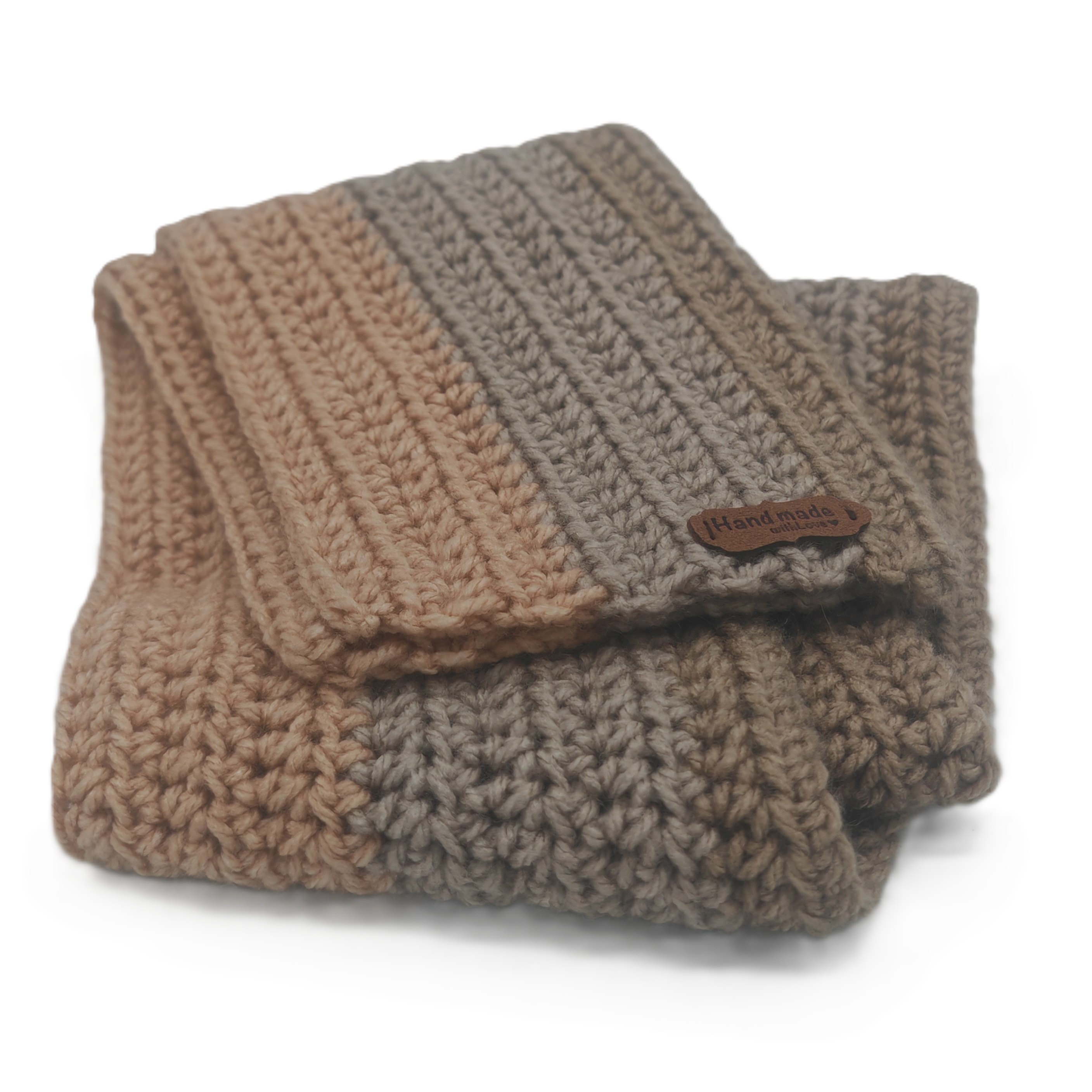 Handgehäkelter Schal in Naturtönen – kuschelig & zeitlos | Unikat