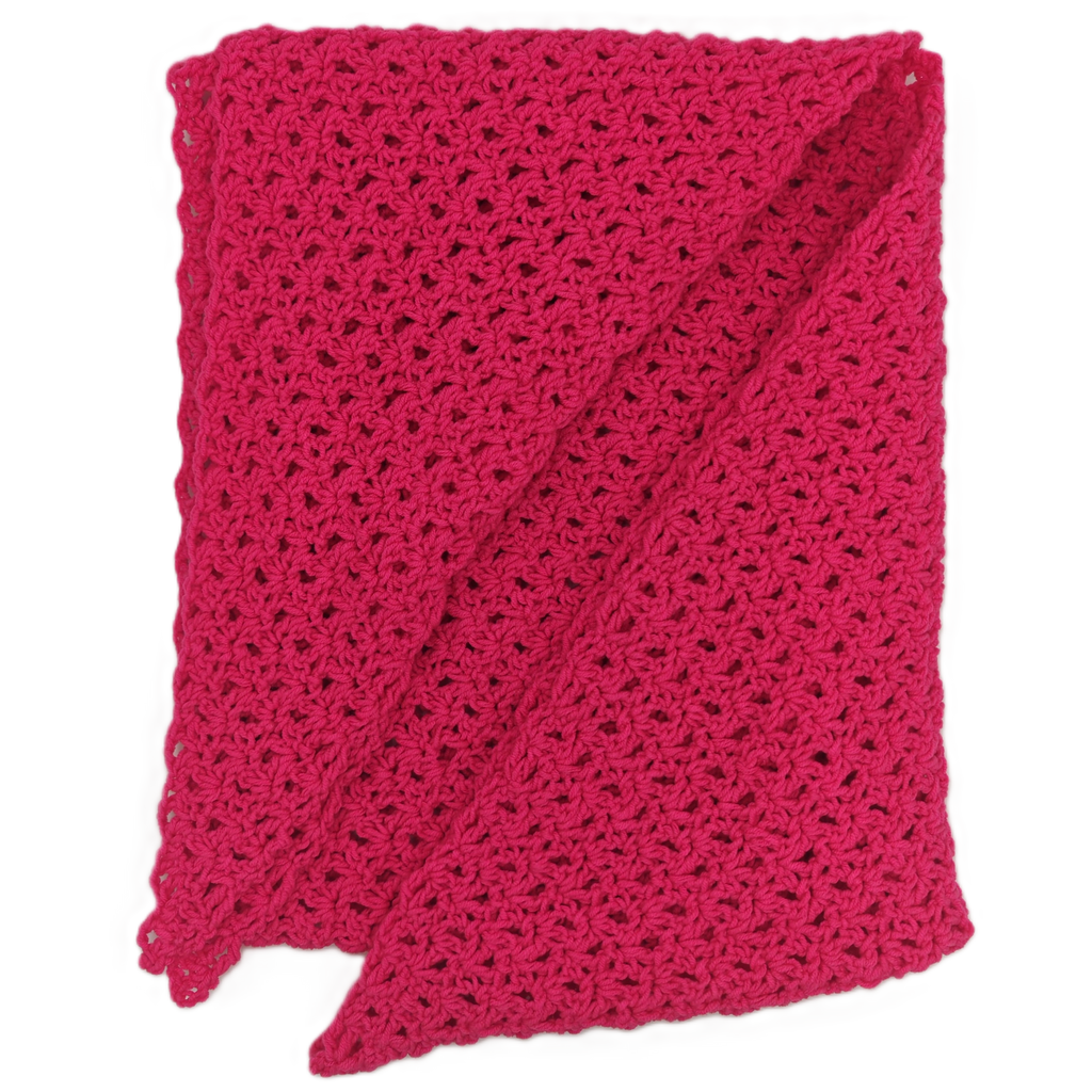 Gehäkeltes Dreieckstuch Pink – Handgemachtes Schultertuch Damen – Boho Häkel Schal – Leichtes Sommertuch