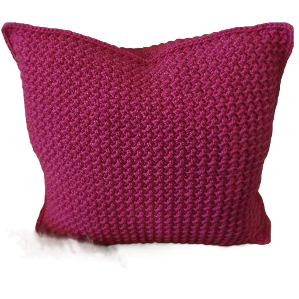 Handgemachtes Häkelkissen in Pink | Weiches Dekokissen für Sofa & Schlafzimmer