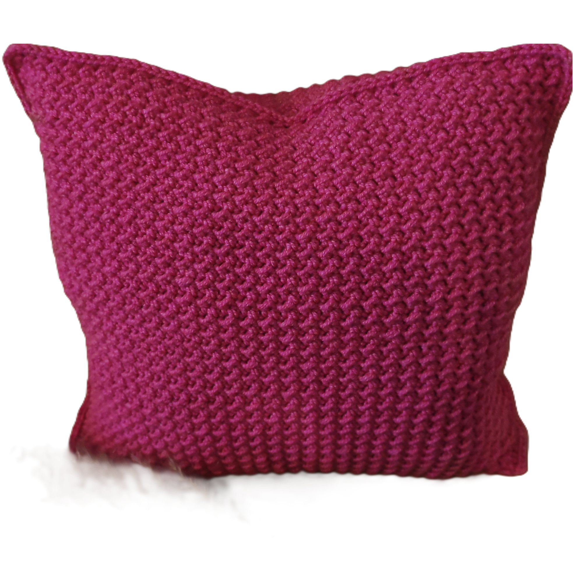 Handgemachtes Häkelkissen in Pink | Weiches Dekokissen für Sofa & Schlafzimmer