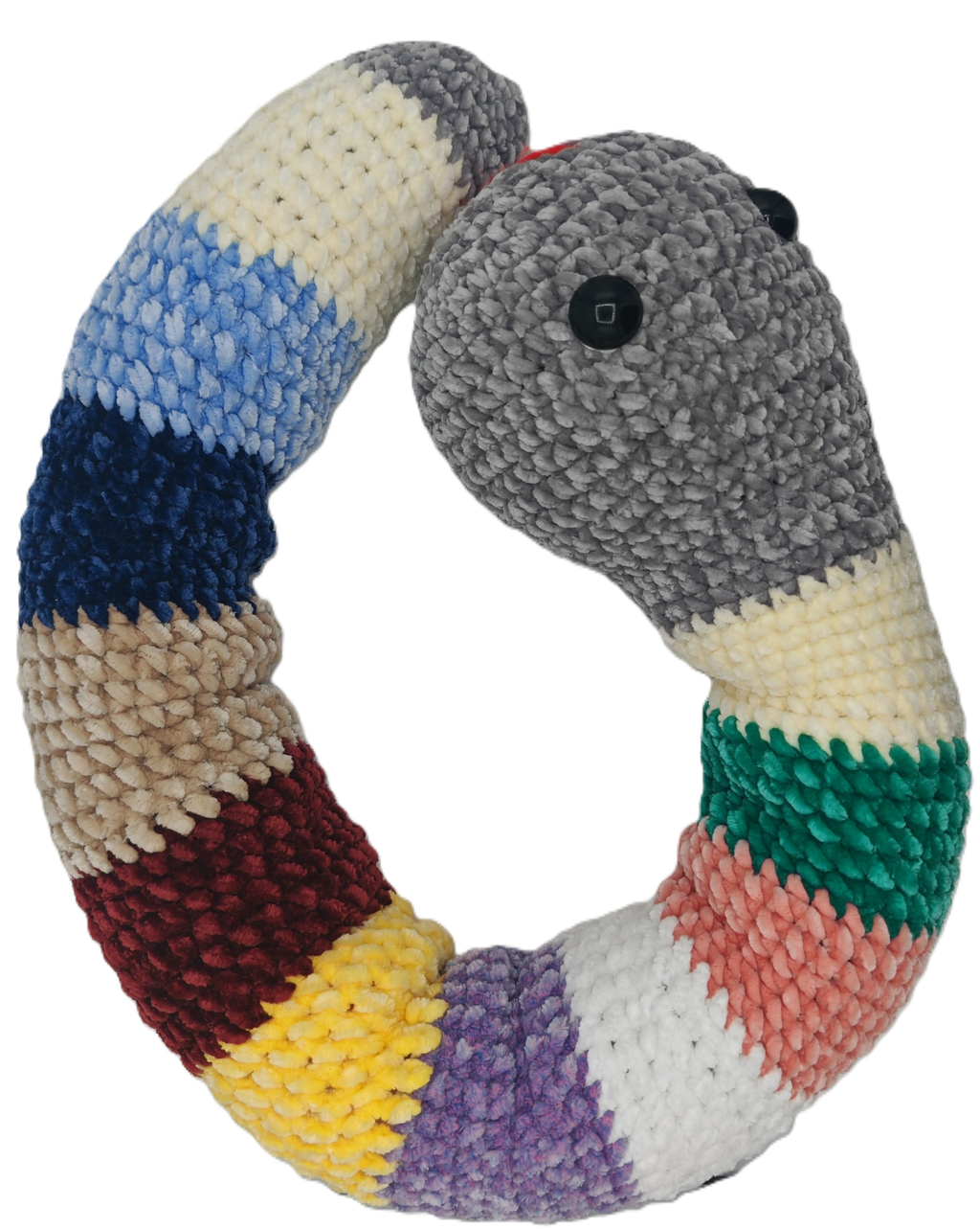 Gehäkelte Amigurumi Schlange | Handgemachtes Kuschelspielzeug & Geschenkidee