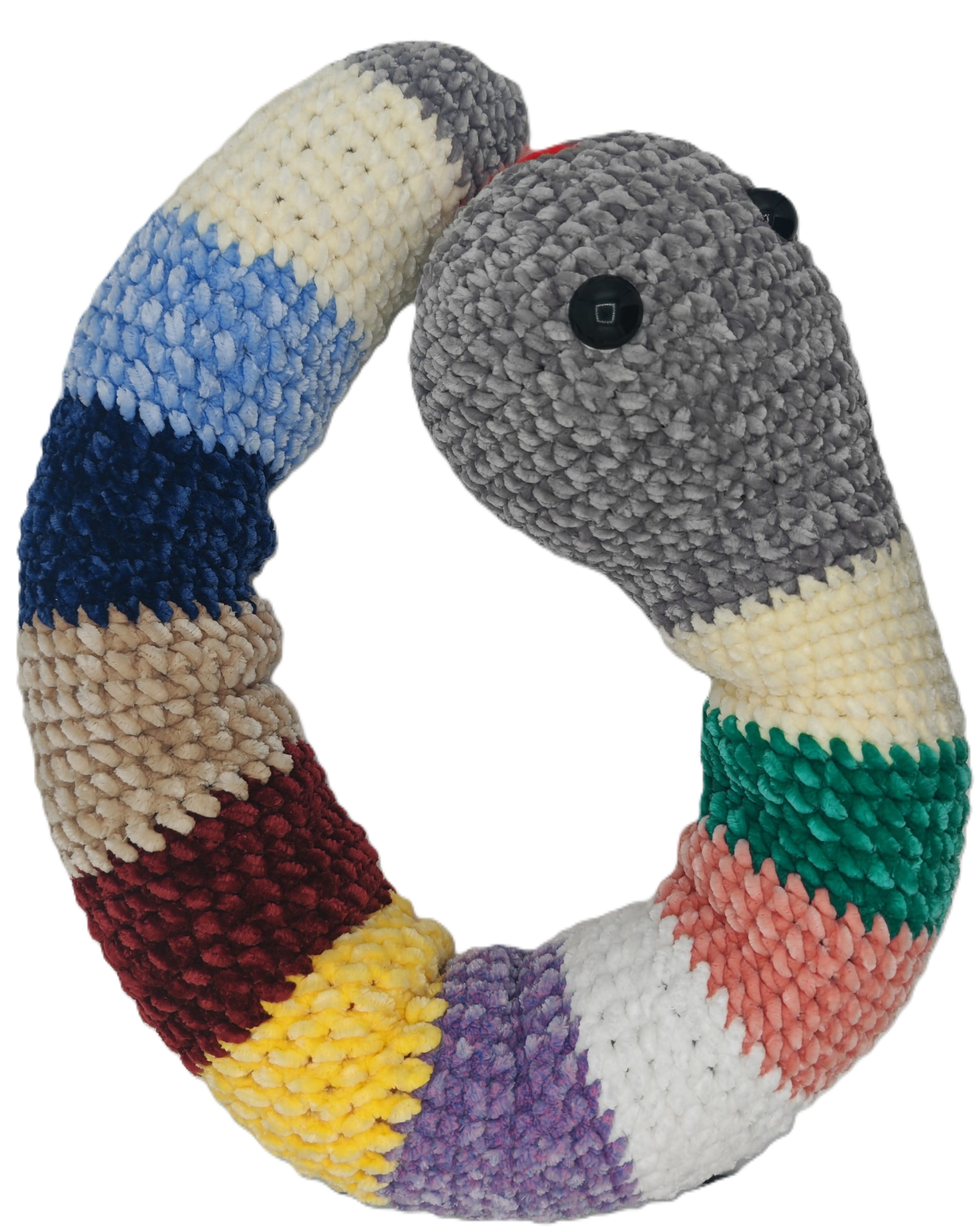 Gehäkelte Amigurumi Schlange | Handgemachtes Kuschelspielzeug & Geschenkidee