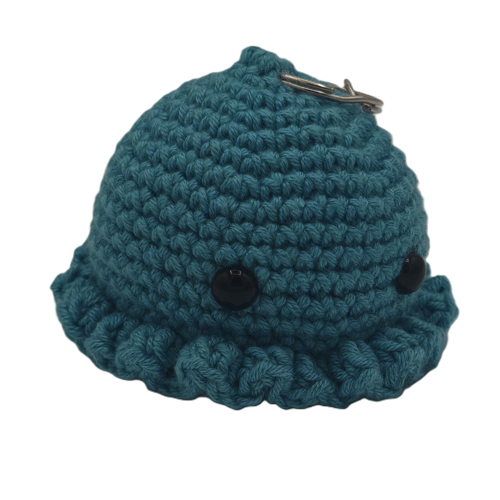Handgehäkelter Oktopus Schlüsselanhänger – handgemachtes Amigurumi