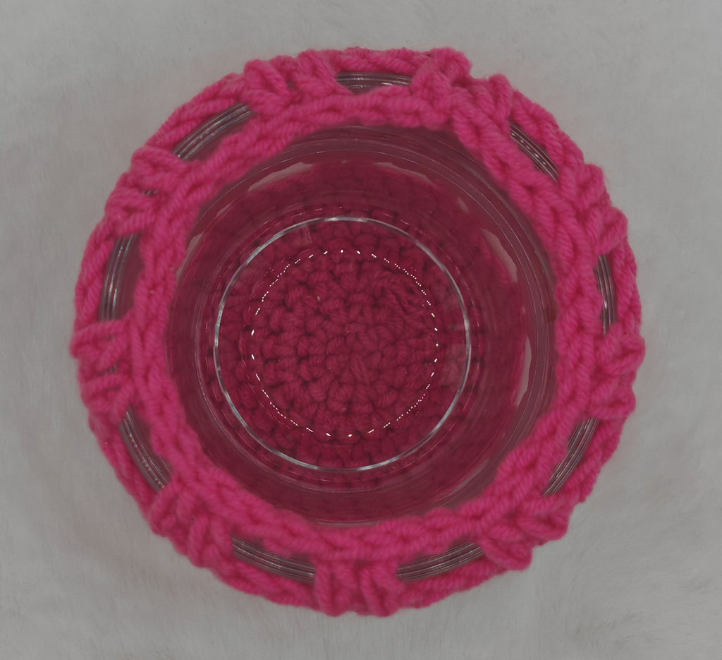 Gehäkeltes Windlicht aus Glas | Handgemachter Teelichthalter im Boho Stil | Deko in verschiedenen Farben